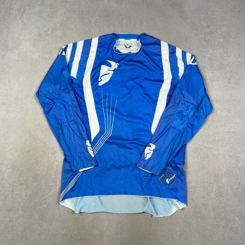 Thor Blue and White Performance Jersey Motorbike